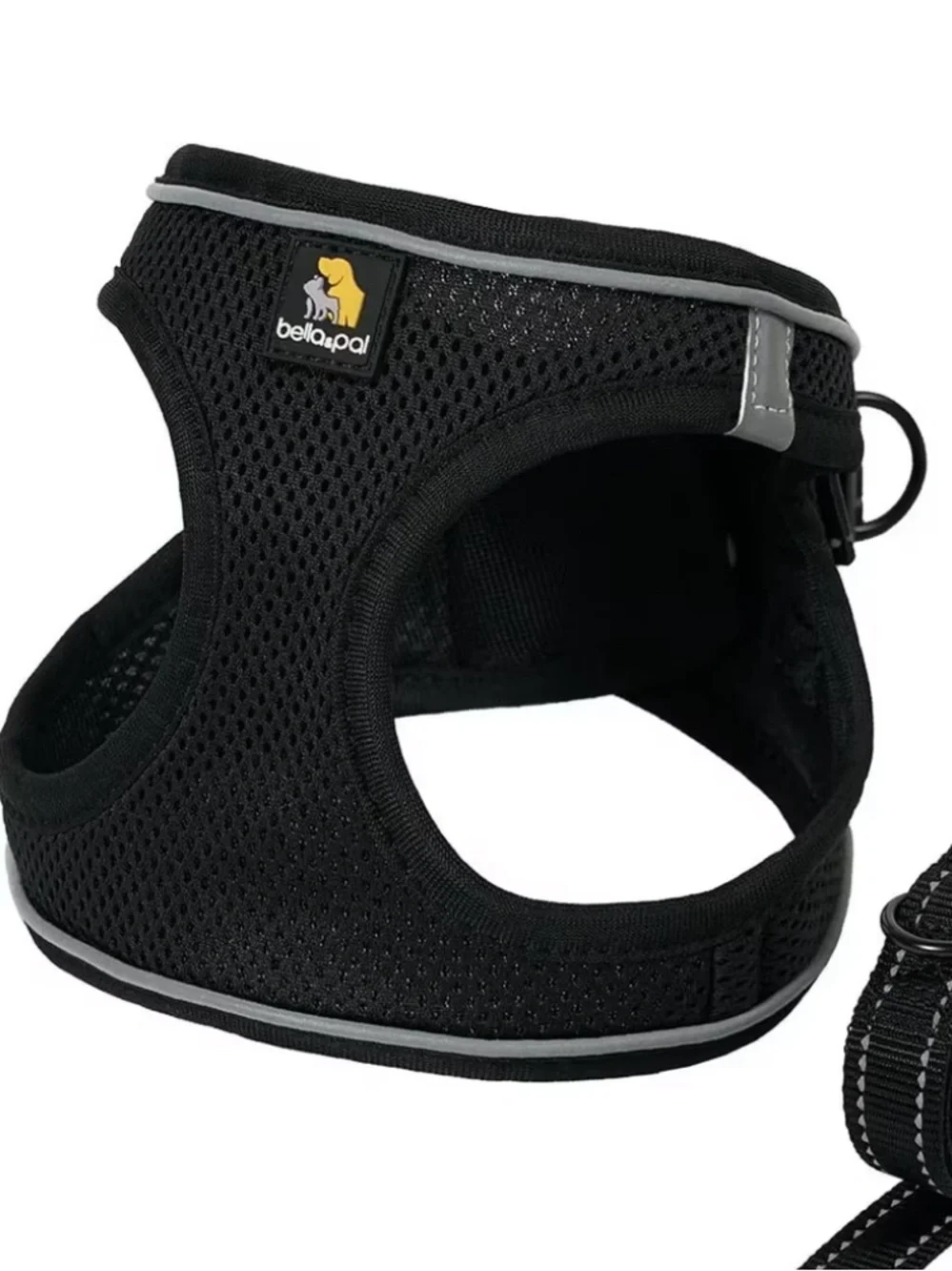 Nwot Bella & pal oxymesh velcro step-in black dog cat puppy harness size M